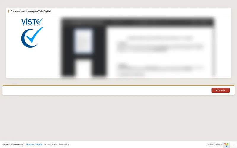 Contrato assinado pelo Visto Digital (documento borrado)